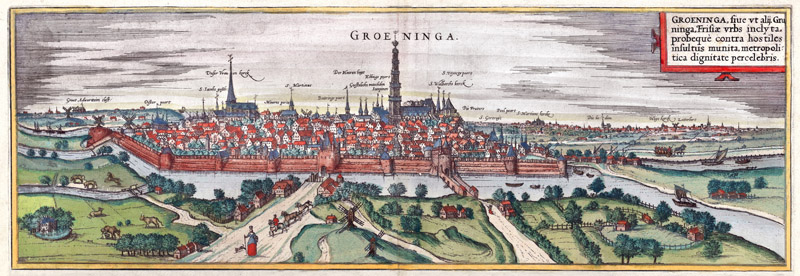Groningen 1582 Braun en Hogenberg